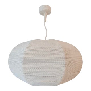 Custom Hanging Light Fixture Cotton Rope Pumpkin Shape Small For Sale