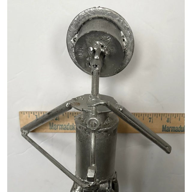 Handcrafted Ghanaian Recycled Metal Musician Sculpture For Sale - Image 11 of 12