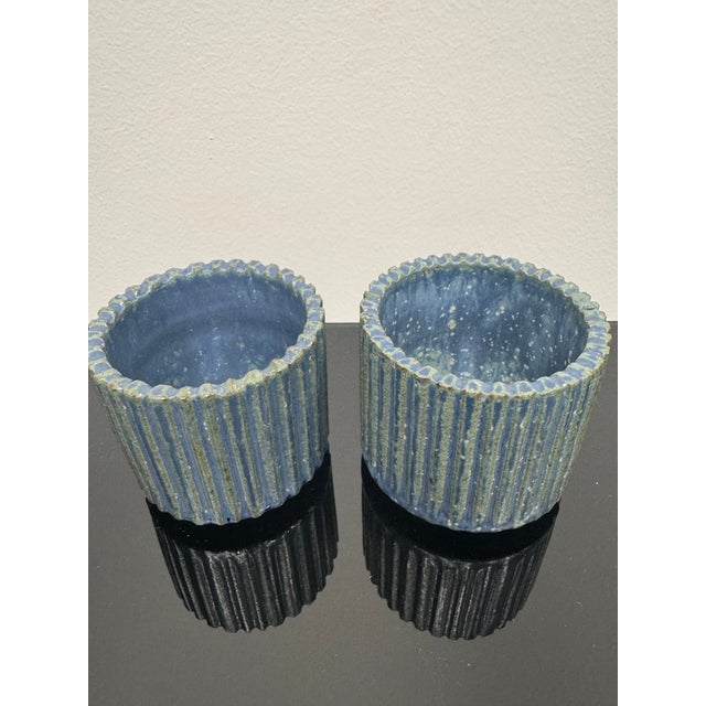1940s Arne Bang Denmark 1940 Pair of Stoneware Vases For Sale - Image 5 of 11