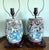 Mid 20th Century Pair of Asian Floral Motif Pottery Lamps For Sale - Image 4 of 10