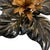 Vuntage Black Flower Wall Light, 1960s For Sale - Image 3 of 7