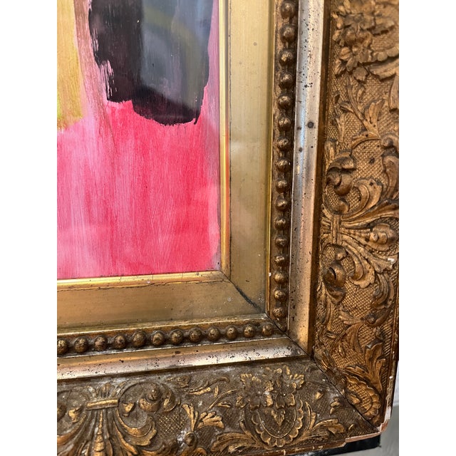 2020s Acrylic on Panel Portrait of Woman in a 40's-50's Style For Sale - Image 5 of 7