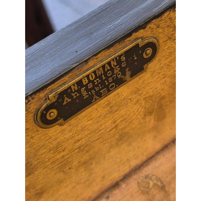 Wood Sculptural Jugend Desk attributed to N. Boman for Oy, Finland, 1927 For Sale - Image 7 of 11