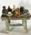 Painted Pottery Altar Table With Food and Wine Offerings From the Ming Dynasty - 8 Piece Set For Sale - Image 13 of 13