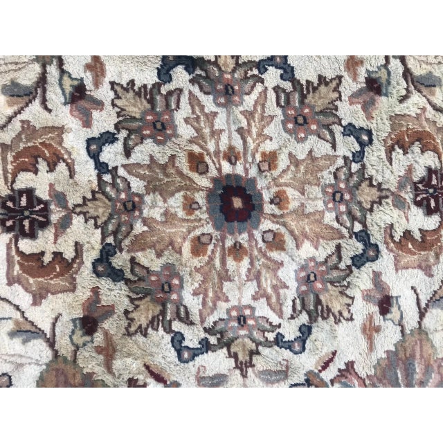 Vintage Pakistani Wool and Silk Rug For Sale - Image 12 of 18