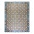 1930s Blue Orange Geometric Antique Indian Cotton Dhurrie Carpet Flatwoven Rug For Sale