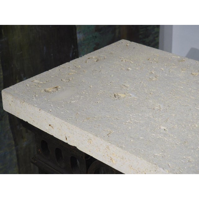 More information coming soon… Repurposed from a Parisian balcony gate (dating to circa 1900), this console has a cream...