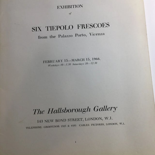 Six Tiepolo Frescoes from the Palazzo Porto, Vincenza, Italy. Exhibition catalog from The Hallsborough Gallery, London,...