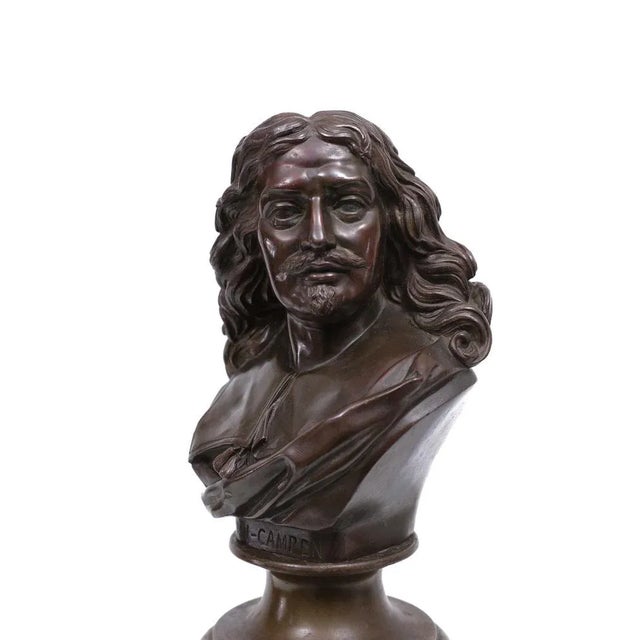 Beautiful bronze bust depicting Jacob van Campen unique piece one off the most in-portent architects from Holland 1595 -...