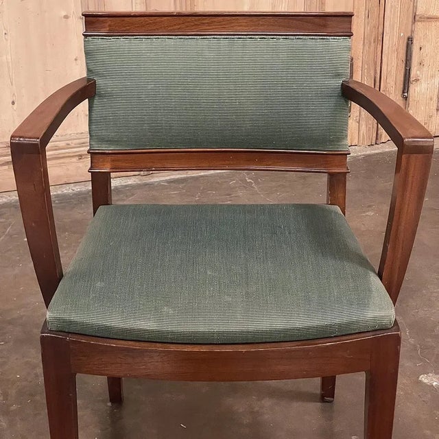 Mid-Century Mahogany Armchair by De Coene For Sale - Image 11 of 13