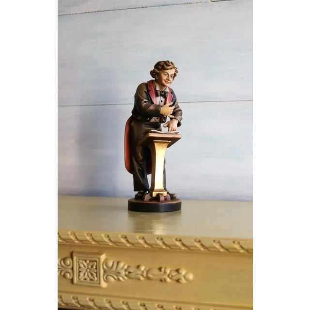 Wood Maple Wood Sculpture of Conductor For Sale - Image 7 of 9