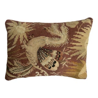 1850 English Needlework Tapestry Pillow For Sale