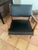 Floor model (brand new) Jens Chair by DWR (Jens Risom) Walnut black Leather size: 28" x 28" x 29.5" height good condition...