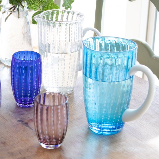 Contemporary Zafferano Perle Carafe - Aquamarine For Sale - Image 3 of 4