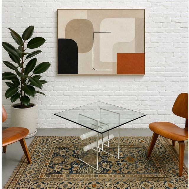 Mid Century Modern Lucite & Glass Coffee | Side Table, C. 1970s For Sale - Image 11 of 13