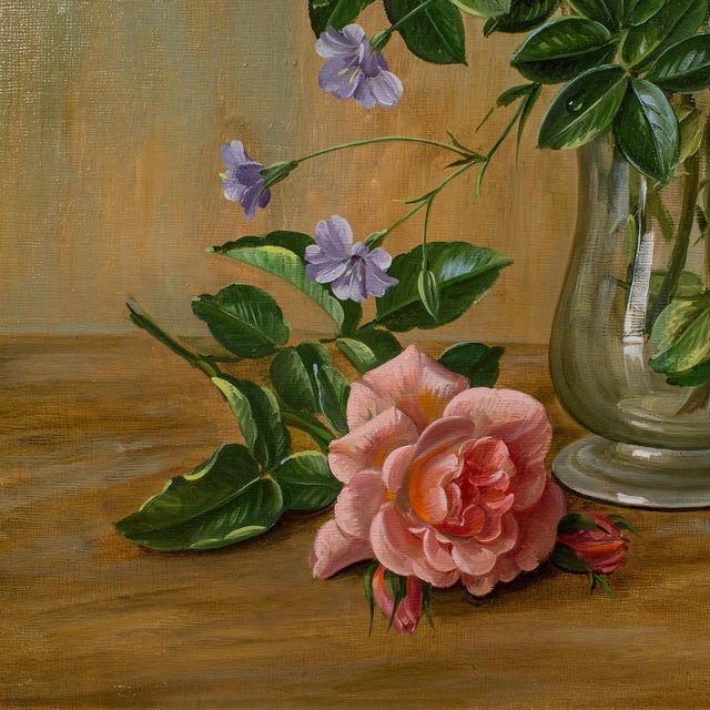 Yellow 1980's Vintage Still Life Painting For Sale - Image 8 of 10