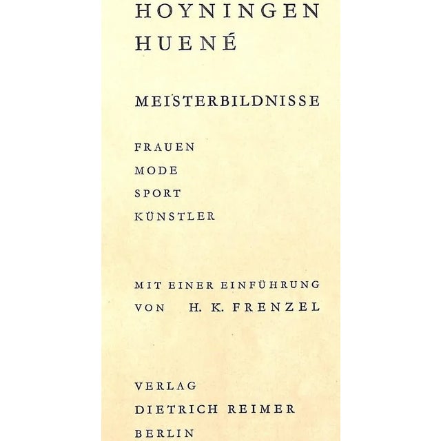 (Master Portraits: Women, Fashion, Sport, Artists) HOYNINGEN-HUENE, George 16 pages of text plus 48 black and white photo...
