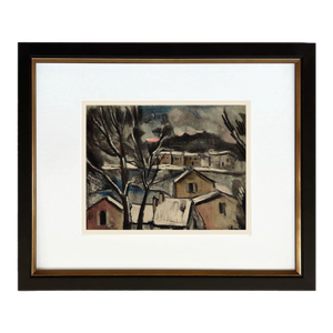 Vlaminck Lithograph 16 Winter Landscape 1958 Framed