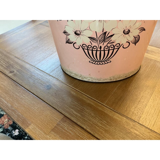 Add a touch of retro charm to your bathroom, vanity, or home office with this authentic mid-century metal wastebasket by...