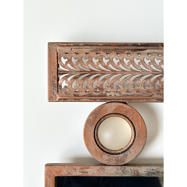 Pierced Steel Wall Mirror in the Style of Santambrogio & De Berti, Italy, Mid 20th Century For Sale - Image 11 of 12