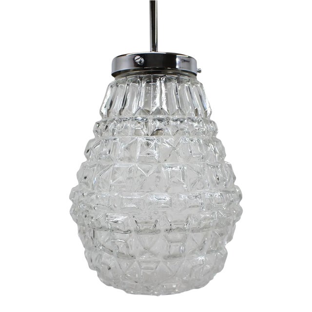 Vintage Glass Pendant from Kamenický Šenov For Sale