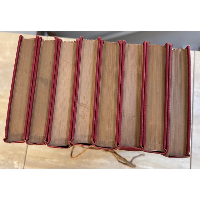Renaissance Vintage "Master Pieces of the Worlds Best Literature", Red 8 Volume Book Collection. For Sale - Image 3 of 3