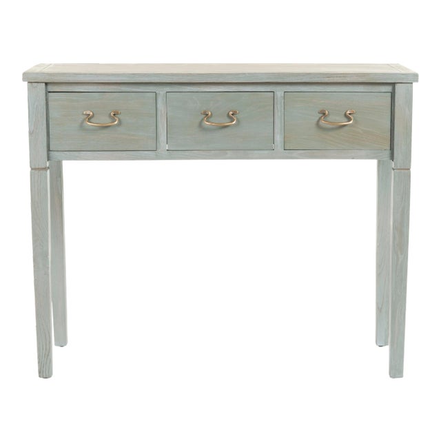 Ryan Console With Storage Drawers in French Grey For Sale