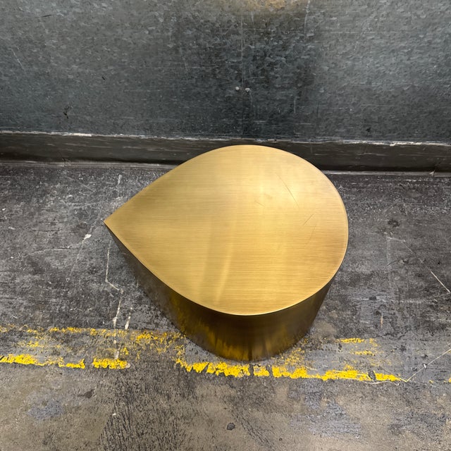 Modern Jonathan Adler Brass Teardrop Side Table For Sale - Image 3 of 12