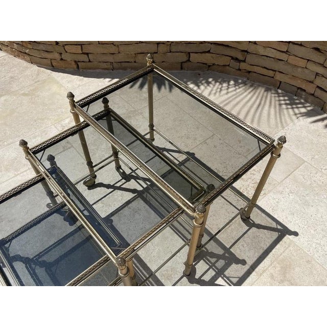 Nesting Tables from Maison Jansen, Set of 3 For Sale - Image 12 of 13