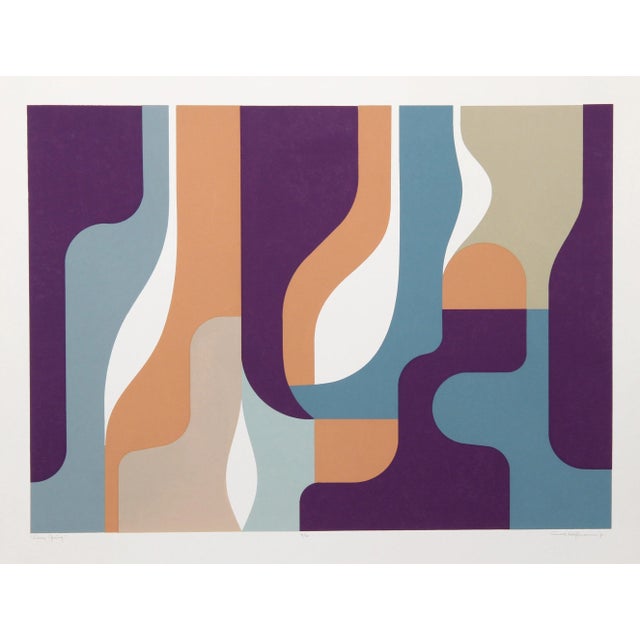 Arnold Hoffman, "Early Spring", Geometric Screenprint For Sale