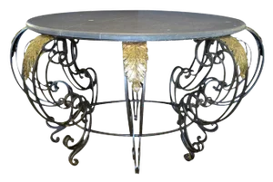 A Curvaceous French Rococo Style Wrought-Iron Center Table