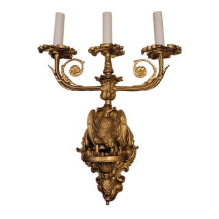 Mid 20th Century Bronze French Style Sconce For Sale