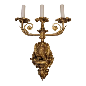 Mid 20th Century Bronze French Style Sconce