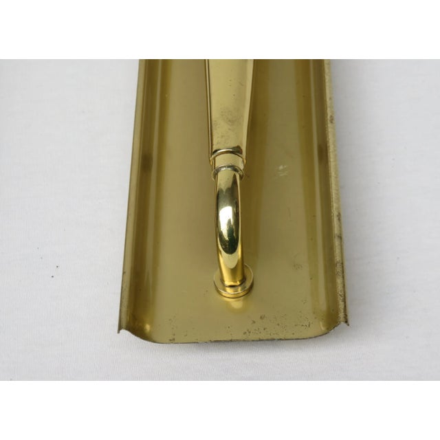 Polished & Matte Brushed Brass Wall Lights, 1950s, Set of 2 For Sale - Image 4 of 13
