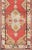 Tribal Sub-Geometric Tribal Vintage Oushak Runner From Turkey in Soft Red For Sale - Image 3 of 8