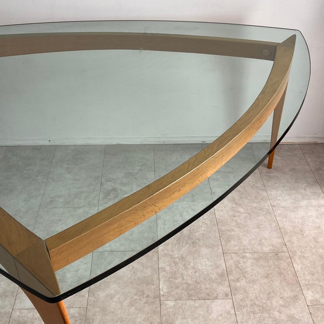 Large Wood and Glass Dining Table by Prospero Rasulo for Poltronova, 1990s For Sale - Image 9 of 12