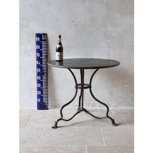 19th Century French Cast Iron Bistro Table with Claw Feet from Arras, 1890s For Sale - Image 10 of 11