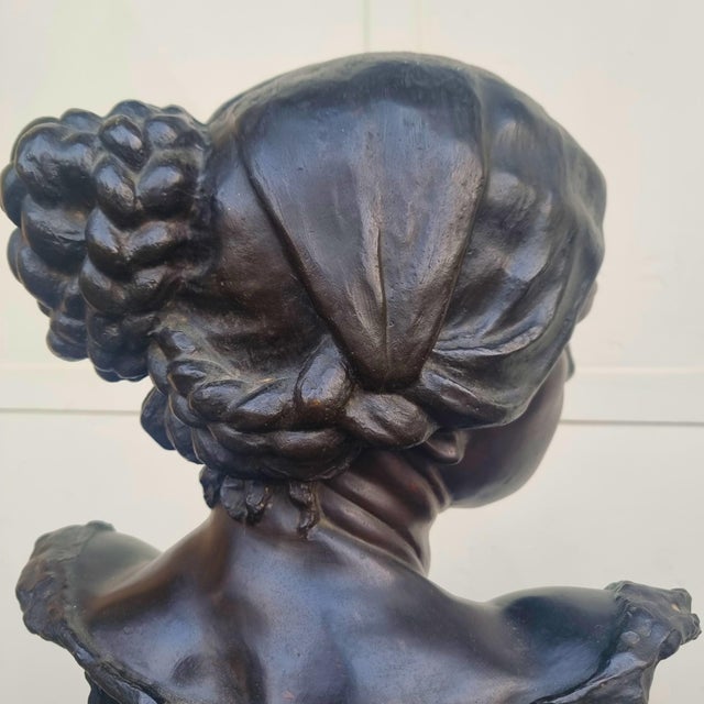 Sculpture of a Female Bust, 1860, Bronze For Sale - Image 10 of 11