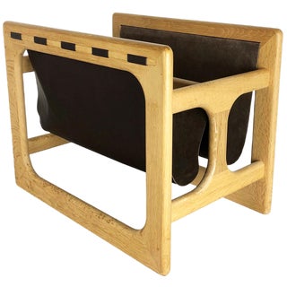 Minimalistic Danish Oak Wood Magazine Rack from Salin Møbler, 1970s For Sale