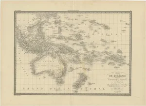 Antique Map of Oceania by Lapie, 1842