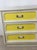 Mid Century Space Age Style Lowboy Dresser With Mounted Mirror & Yellow Drawer Faces For Sale - Image 4 of 18