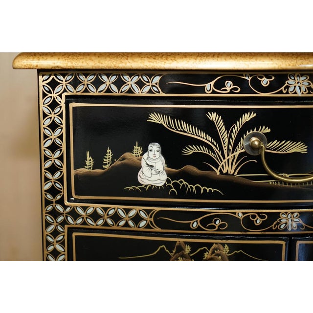 Decorative Chinese Chinoiserie Cabinet For Sale - Image 6 of 18