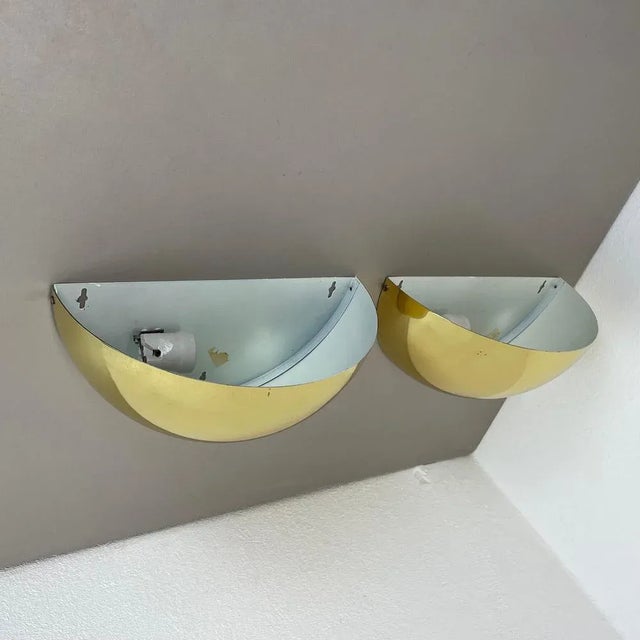 Brass Wall Light Sconces in the manner of Stilnovo and Sciolari for Bankamp Leuchten, Germany, 1980s For Sale - Image 4 of 18