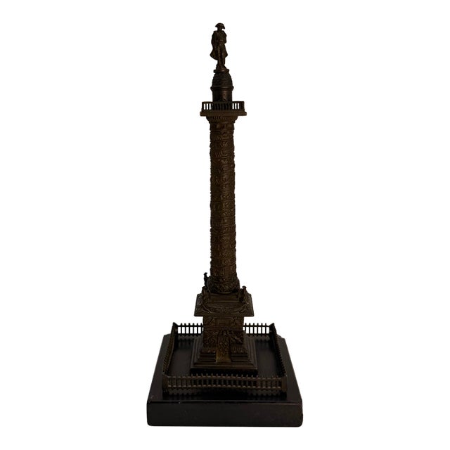 Antique French Grand Tour Bronze Model of the Vendome Column For Sale