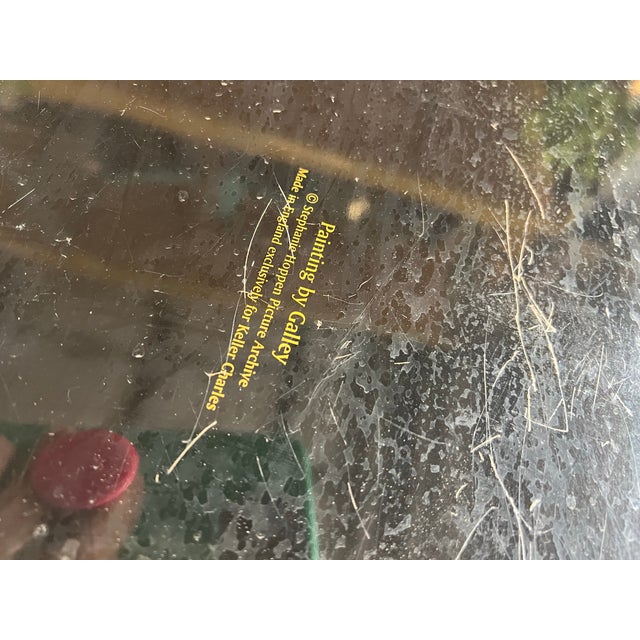 Black 1980s Floral Black Tray With Stand, Made in England For Sale - Image 8 of 11