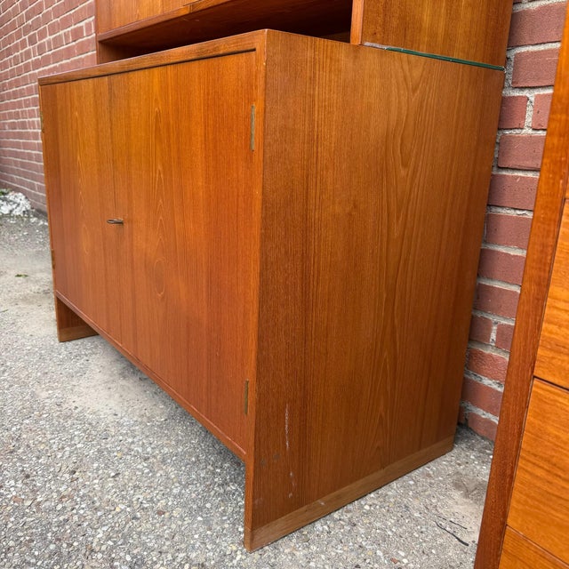 Three-Bay Teak Wall Unit by Hans J. Wegner for Ry Møbler, Denmark Danish Mid Century Modern For Sale - Image 9 of 12