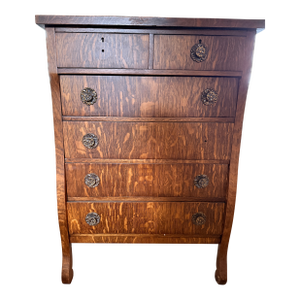 Vintage Tall Wood Dresser