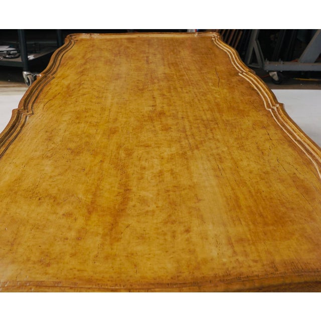 Late 20th Century Judson Rothschild Italian Rococo Louis XV Style Coffee Table | Distressed Walnut Finish For Sale In Los Angeles - Image 6 of 9