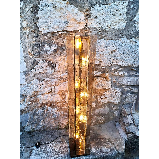 Brown LT379 Floor Lamp in Murano Glass attributed to Carlo Nason for Mazzega, Italy, 1970s For Sale - Image 8 of 18