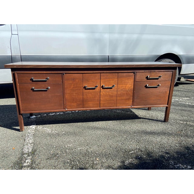 Vintage Mid-Century Modern Credenza Storage File Cabinet by Alma Desk Company For Sale - Image 11 of 12